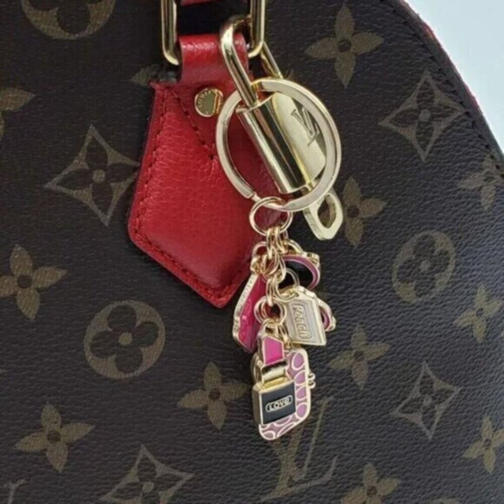 Authentic LV Gold Padlock & Key 🔑 Designer Bag Charm w/ Unbranded Keychain - Picture 3 of 7